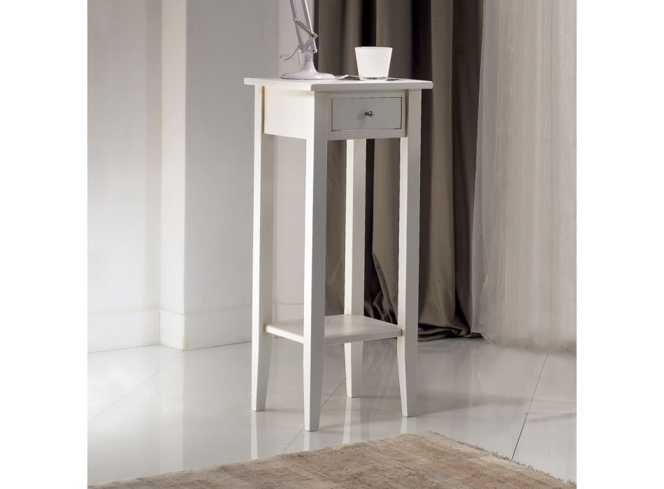Čtvercový konferenční stolek se čtvercovou policí v různých výškách vyrobený v Itálii - Apus Viadurini