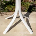 Čtvercový venkovní barový stůl 4 nohy z hliníku ve 2 barvách - Filomena Viadurini