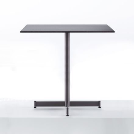 Čtvercový venkovní konferenční stolek s ocelovou základnou Made in Italy - Armony Viadurini