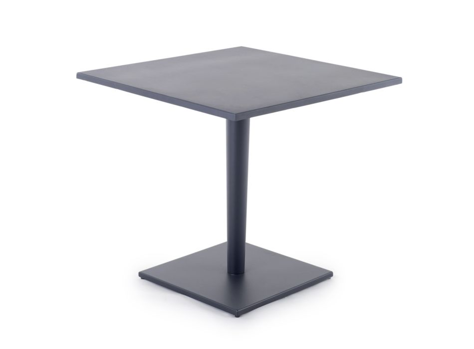 Čtvercový venkovní konferenční stolek s hliníkovou základnou Vyrobeno v Itálii - Nymeria Viadurini