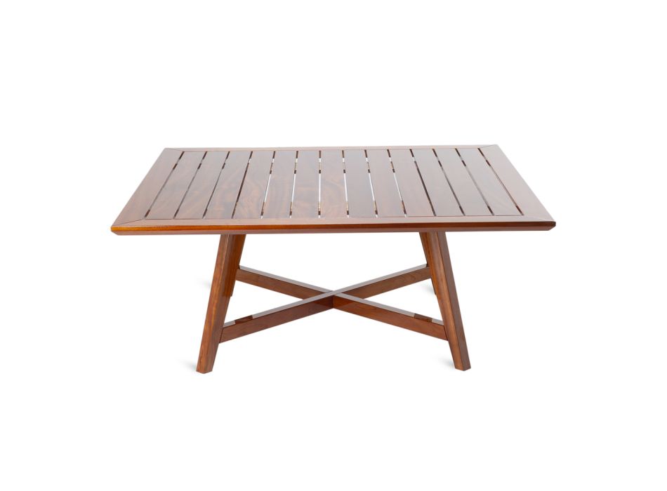 Konferenční stolek Square Garden z leštěného mahagonu Made in Italy - Balin Viadurini