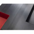 Stůl čtvercový Iris moderní design, vestavěnou odnímatelné zásobníky Viadurini