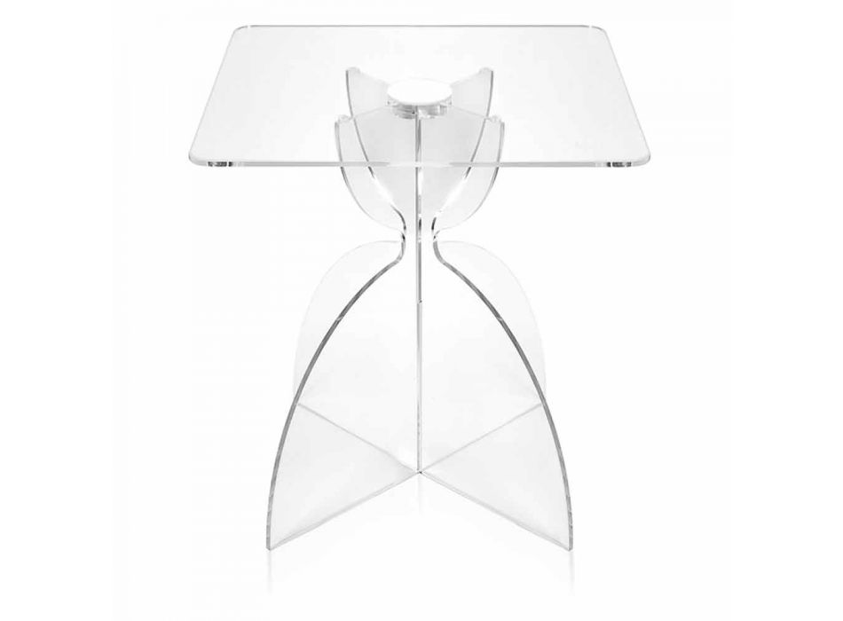 Design čtvercový konferenční stolek, v transparentní PMMA Laives Viadurini