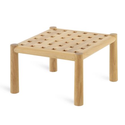 Venkovní čtvercový konferenční stolek z teakového dřeva Made in Italy - Liberato Viadurini