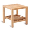 Venkovní čtvercový konferenční stolek z teakového dřeva Made in Italy - Sleepy