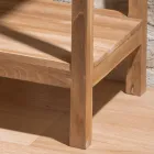 Konferenční stolek z masivního teakového dřeva s 1 zásuvkou - akryl Viadurini