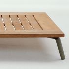 Obdélníkový zahradní konferenční stolek z teakového dřeva Made in Italy - Taranee Viadurini