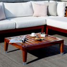 Obdélníkový zahradní konferenční stolek z leštěného mahagonu Made in Italy - Balin Viadurini