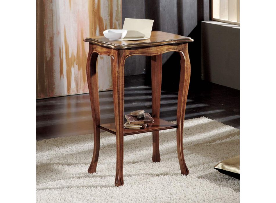 Obdélníkový konferenční stolek do obývacího pokoje s bukovými nohami Made in Italy - Ermes Viadurini