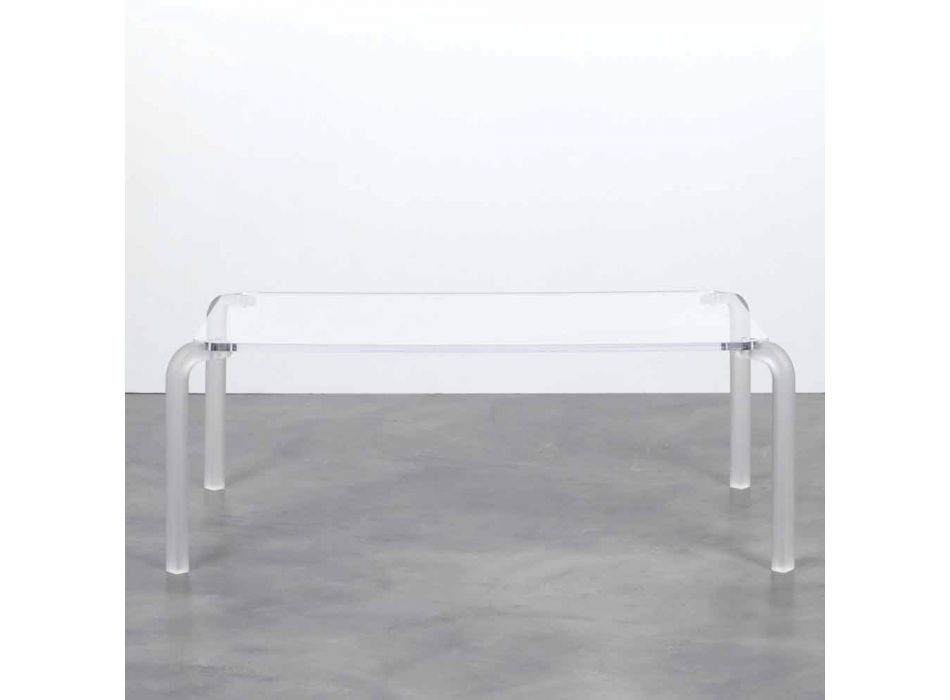 obdélníkový stůl v transparentním metakrylátu, L83 P50 H33cm, účet Viadurini