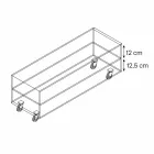 Obdélníkový konferenční stolek ve sklenici Extralight se zásuvkami vyrobenými v Itálii - Ganzo Viadurini