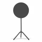 Kulatý vysoký venkovní stůl z kovu a plechu vyrobený v Itálii - Baldric Viadurini