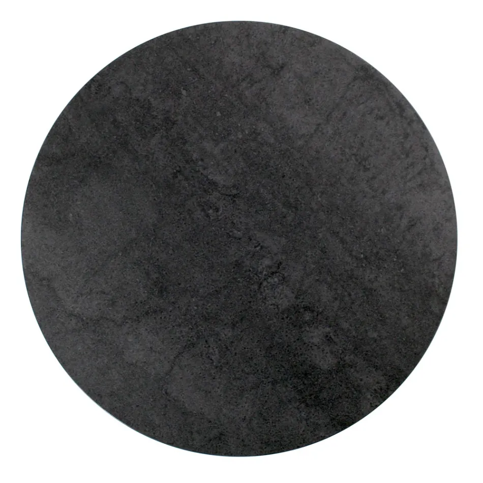 Kulatý konferenční stolek s ocelovou základnou a kameninovou deskou Made in Italy - Alisea Viadurini