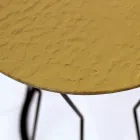 Kulatý konferenční stolek s ocelovou základnou a skleněnou deskou Made in Italy - Alisea Viadurini