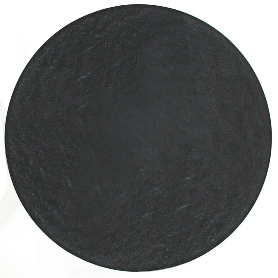 Kulatý konferenční stolek s ocelovou základnou a skleněnou deskou Made in Italy - Alisea Viadurini