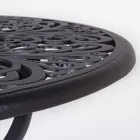 Kulatý venkovní konferenční stolek v hliníkově matném antracitovém provedení - Sayra Viadurini