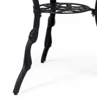 Kulatý venkovní konferenční stolek v hliníkově matném antracitovém provedení - Sayra Viadurini