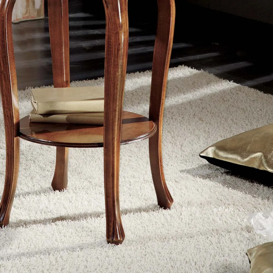 Kulatý konferenční stolek s bukovými nohami Made in Italy - Ecade Viadurini