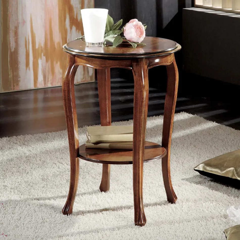 Kulatý konferenční stolek s bukovými nohami Made in Italy - Ecade Viadurini