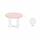 Kulatý konferenční stolek s deskou HPL Made in Italy - Mina Viadurini