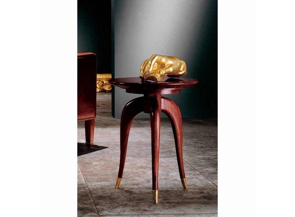 Kulatý konferenční stolek klasického designu místnost, průměr 40 cm, Clay Viadurini