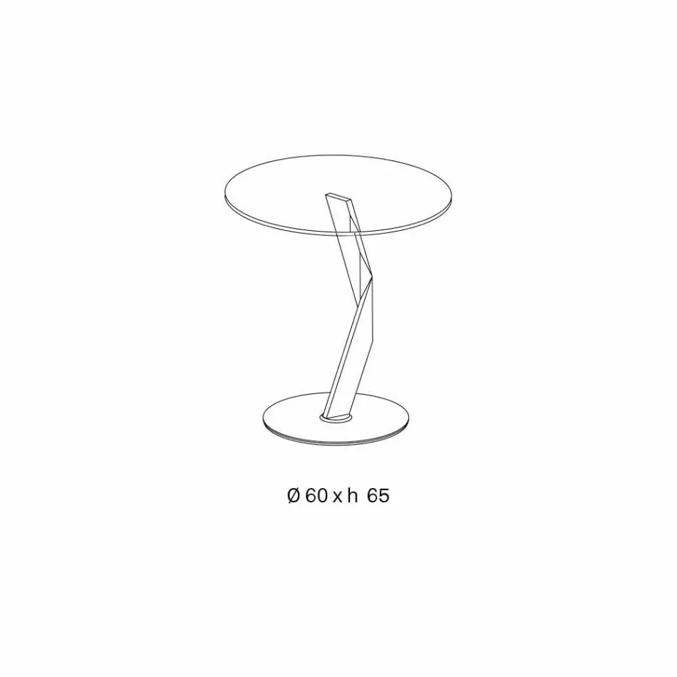 Kulatý designový stolek z extra čirého skla vyrobeného v Itálii - Akka Viadurini