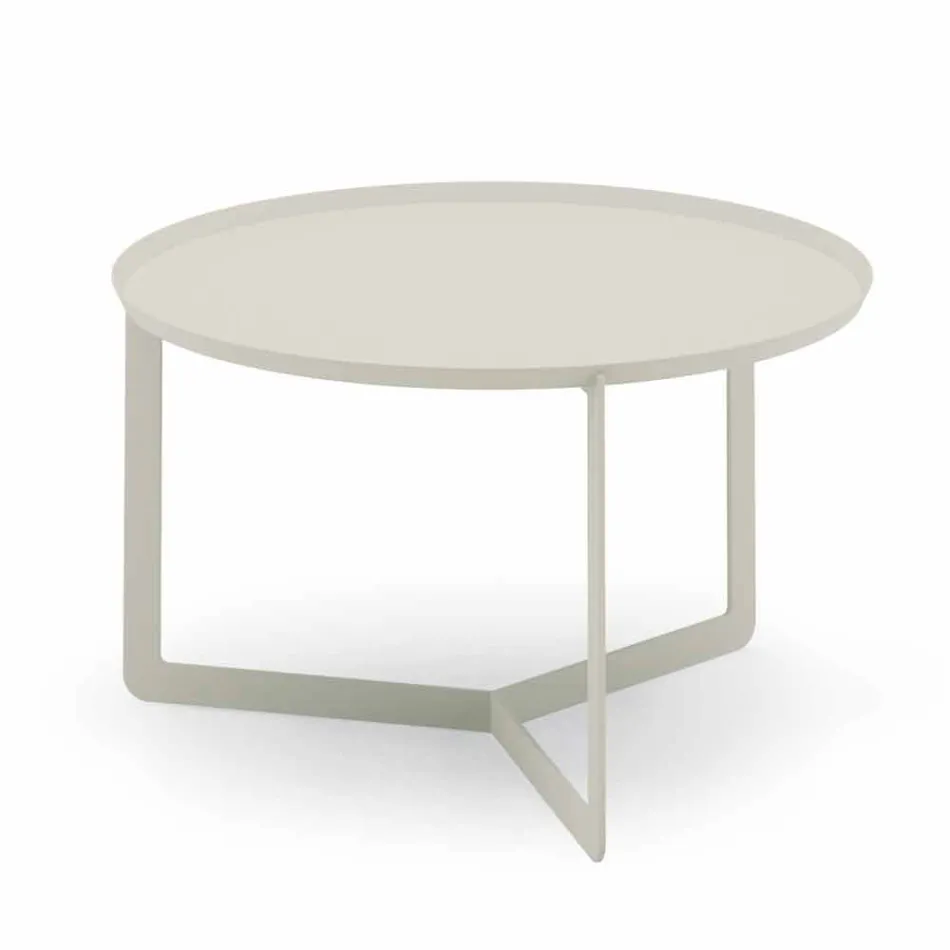 Kulatý venkovní konferenční stolek z konopí nebo bahna - Stephane Viadurini