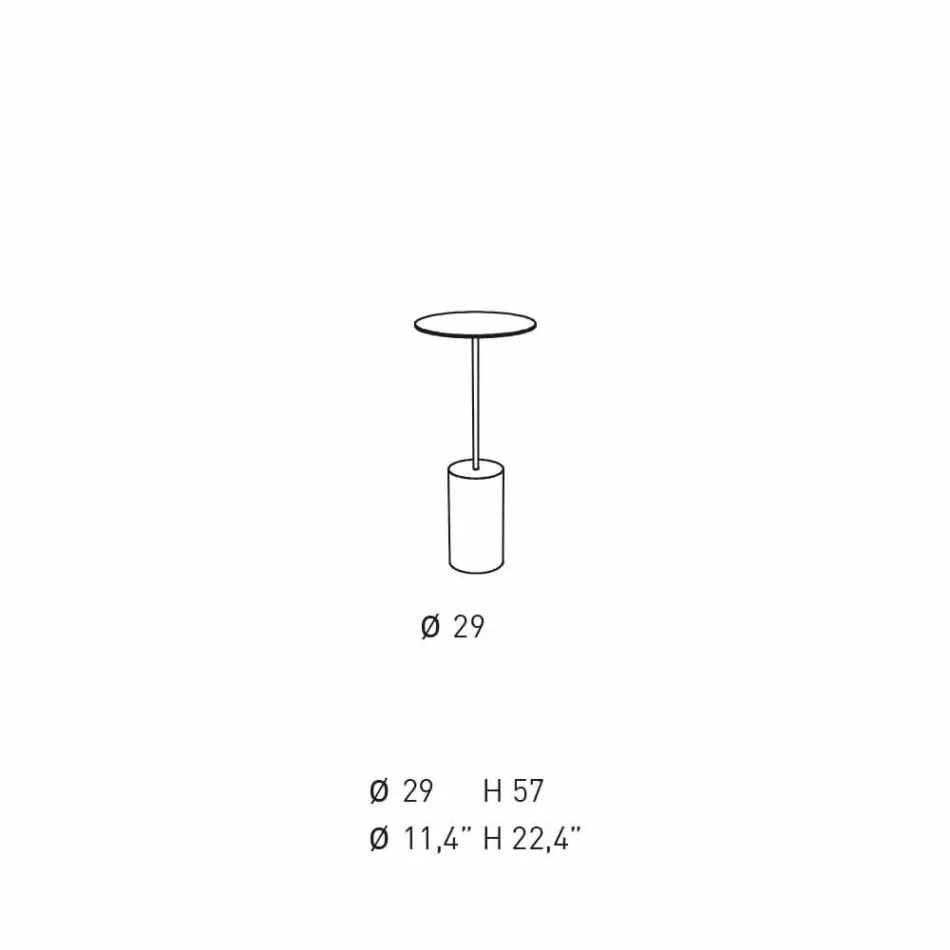 Kulatý konferenční stolek v barevném plechu moderního designu - koktejl Viadurini