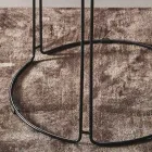 Kulatý kovový konferenční stolek se skleněnou deskou vyrobený v Itálii - George Viadurini