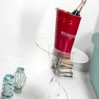 Kulatý design konferenční stolek, v transparentní PMMA Laives Viadurini