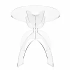 Kulatý design konferenční stolek, v transparentní PMMA Laives Viadurini