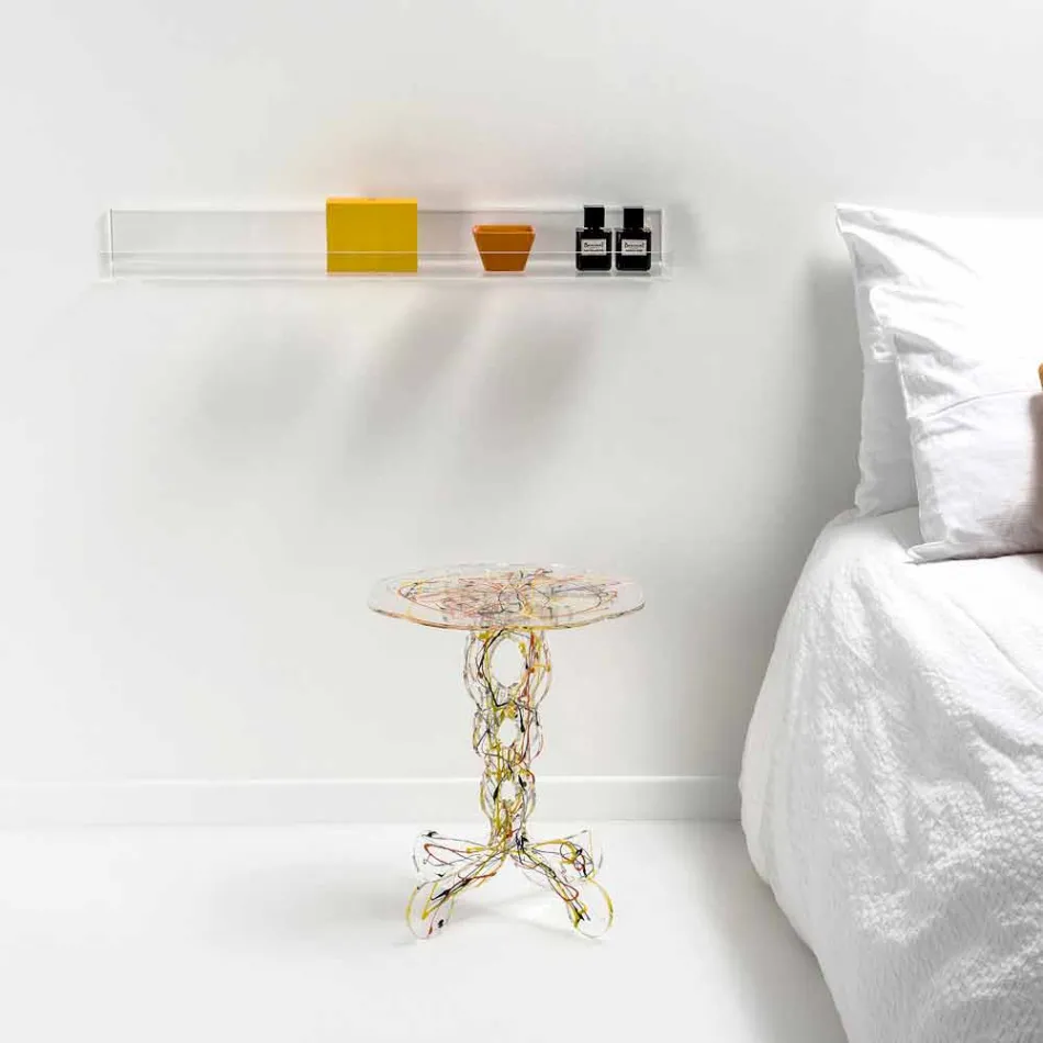 Kulatý stůl o průměru 36 cm Janis vícebarevný design, vyrobeno v Itálii Viadurini