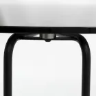 Kulatý skleněný konferenční stolek se 3 půlměsíci vyrobenou v Itálii - Arepa Viadurini