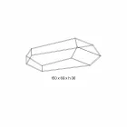 Tvarovaný konferenční stolek v extrémním světle nebo uzené sklo vyrobené v Itálii - Neok Viadurini