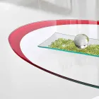 Konferenční stolek se skleněnou deskou se sítotiskem Made in Italy - Campari Viadurini