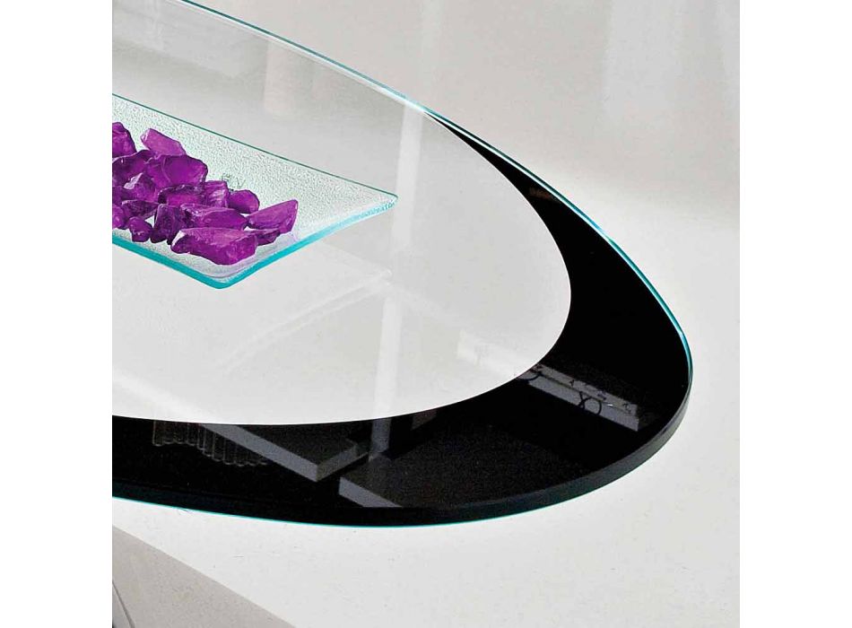 Konferenční stolek se skleněnou deskou se sítotiskem Made in Italy - Campari Viadurini