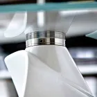 Konferenční stolek se skleněnou deskou se sítotiskem Made in Italy - Campari Viadurini