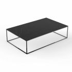 Konferenční stolek z hliníku a mramorového efektu, 3 barvy - Suave od Vondom Viadurini