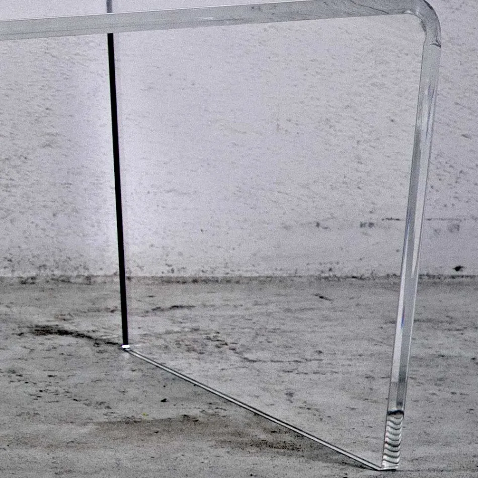Ručně skládaný konferenční stolek z průhledného akrylového křišťálu - Crosto Viadurini