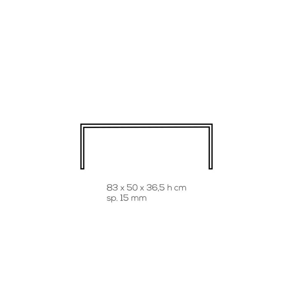 Ručně skládaný konferenční stolek z průhledného akrylového křišťálu - Crosto Viadurini