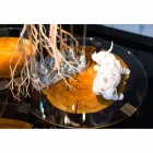 Konferenční stolek ze dřeva a oceli s kovovými nohami vyrobený v Itálii - Damašek Viadurini