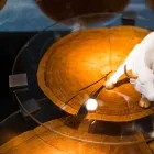 Konferenční stolek ze dřeva a oceli s kovovými nohami vyrobený v Itálii - Damašek Viadurini