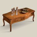 Intarzovaný dřevěný konferenční stolek se 2 zásuvkami Made in Italy - Katerine