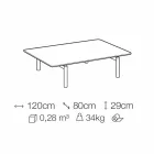 Kovový konferenční stolek s mramorovou deskou, drahocenný vyrobený v Itálii - ženšen Viadurini