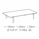 Kovový konferenční stolek s mramorovou deskou, drahocenný vyrobený v Itálii - ženšen Viadurini