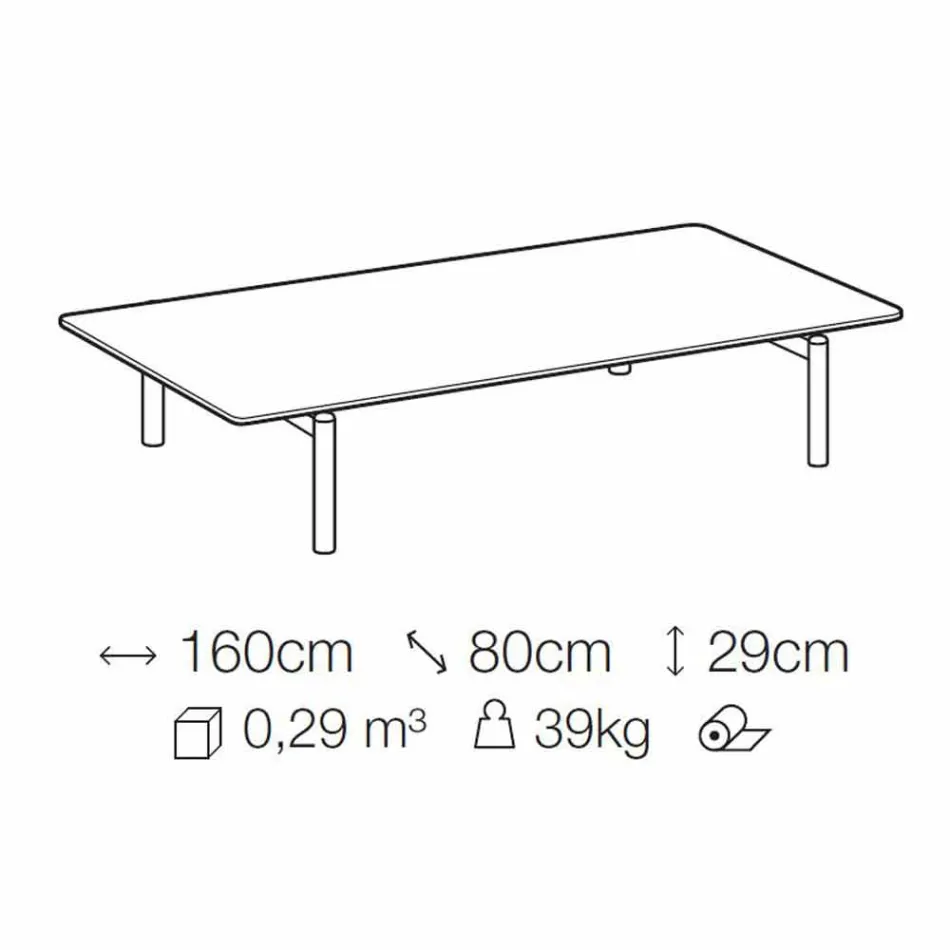 Kovový konferenční stolek s mramorovou deskou, drahocenný vyrobený v Itálii - ženšen Viadurini