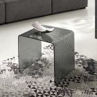 Konferenční stolek ze zakřiveného skla Hammered Effect Made in Italy - Frisco Viadurini
