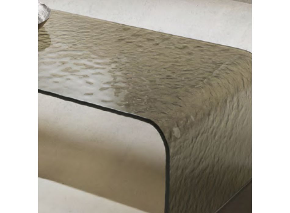 Konferenční stolek z kladivového skla Made in Italy - Quasimodo Viadurini