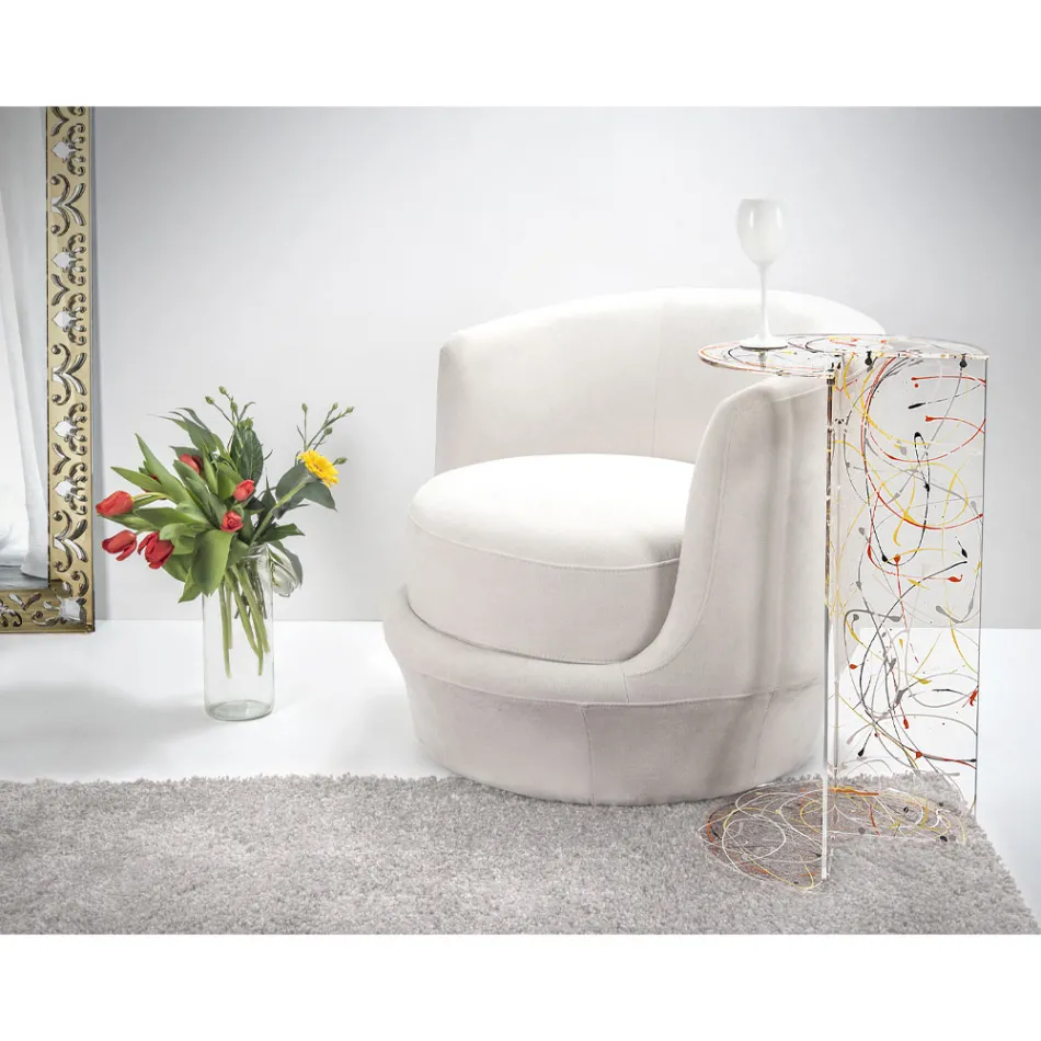 Konferenční stolek z průhledného nebo barevného plexiskla Made in Italy - Tabli Viadurini