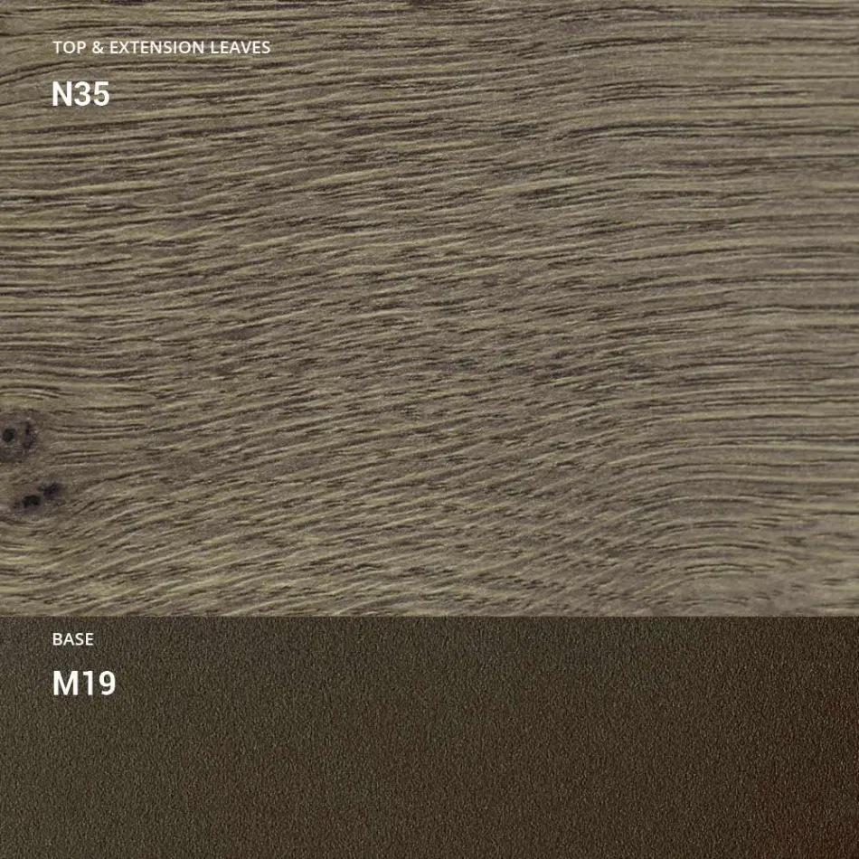 Transformovatelný konferenční stolek z kovu a dřeva vyrobený v Itálii - Veneris Viadurini